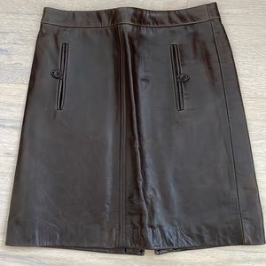 Parallel vintage 90s leather mini skirt